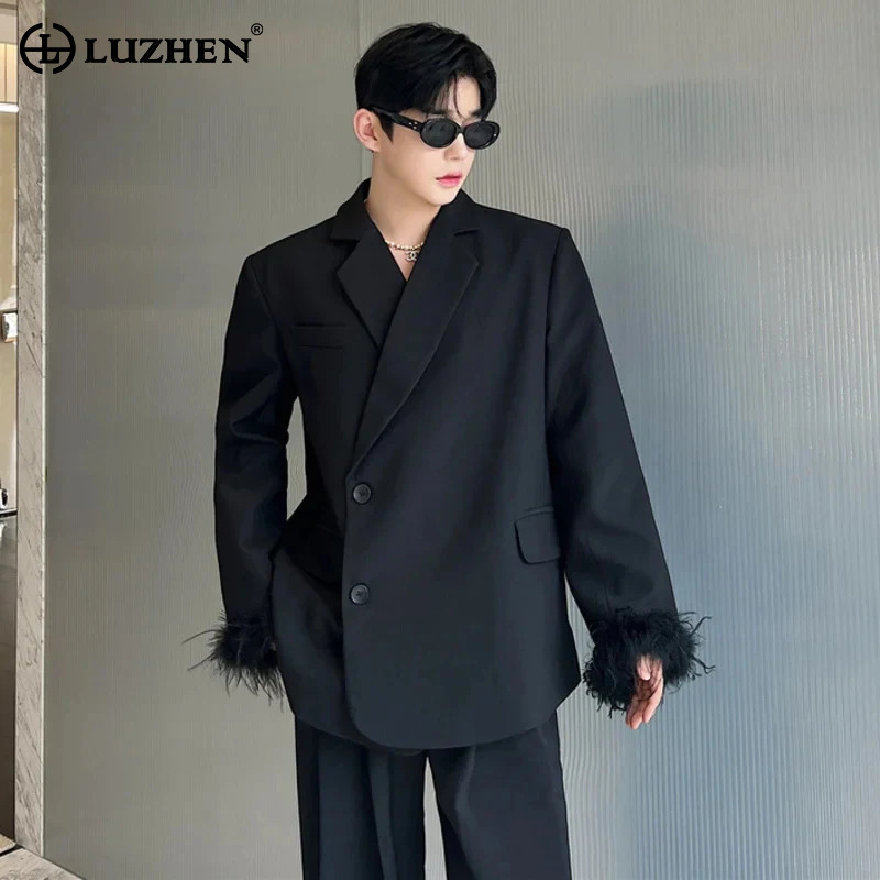 Street Fashion Reviews - Męska kurtka LUZHEN, modny płaszcz, blezer