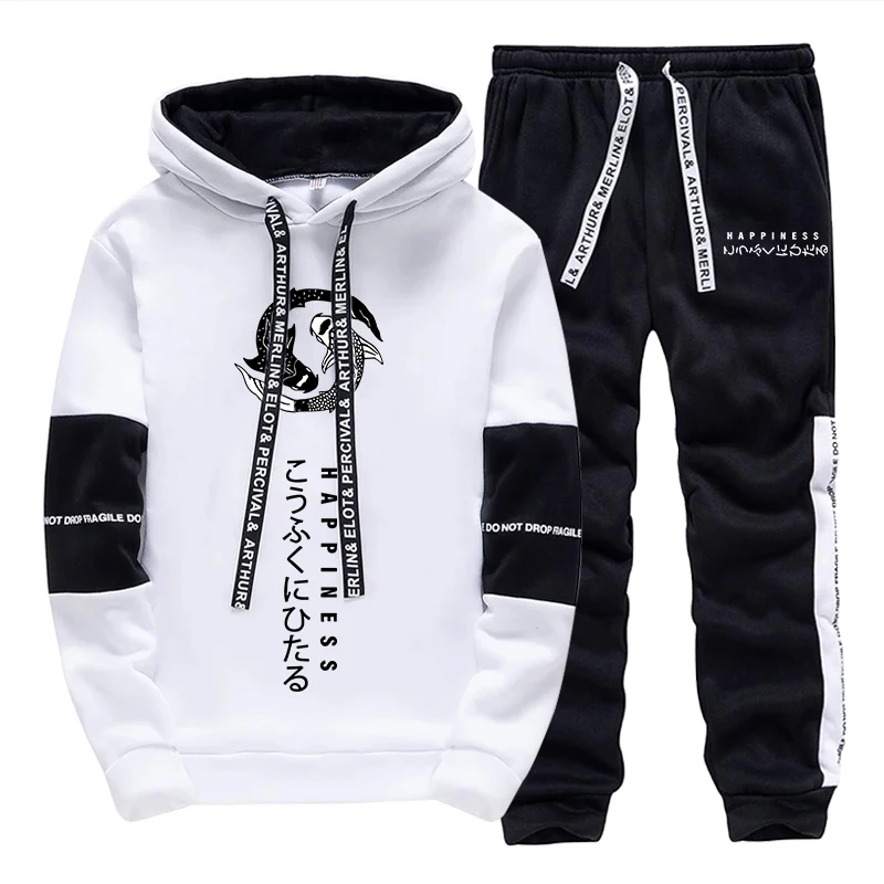 Street Fashion China - Męski dres sportowy z nadrukiem, casualowy,