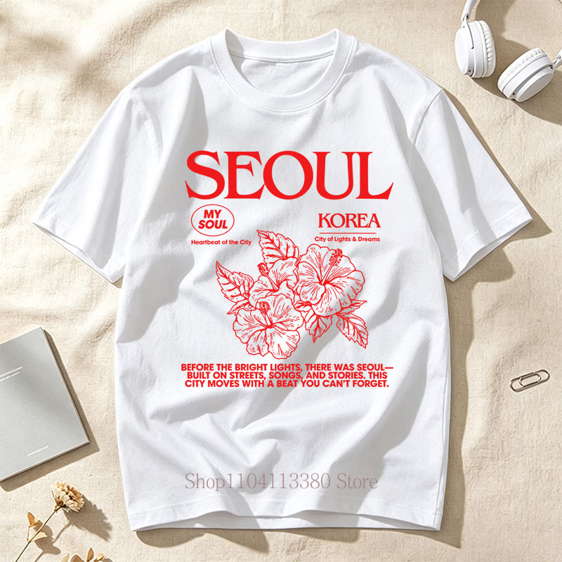 Street Fashion Of Seoul - Koszulki damskie w koreańskim stylu z