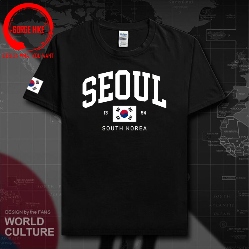 Street Fashion Of Seoul - Koszulki Unisex z Flagą Korei Południowej