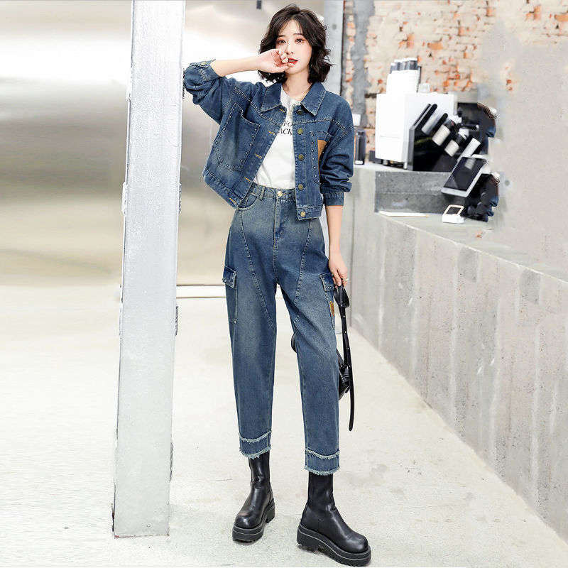 Korean Street Fashion Female - Kobieta Wiosna Jesień Moda Fried Street