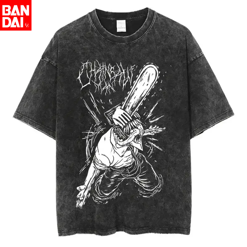 Street Fashion Magazine - Koszulka Chainsaw Man Denji z grafiką