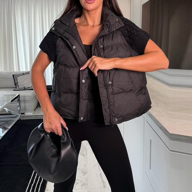 Damska elegancka krótka kamize – Puffer Vest Padded recenzja i cena