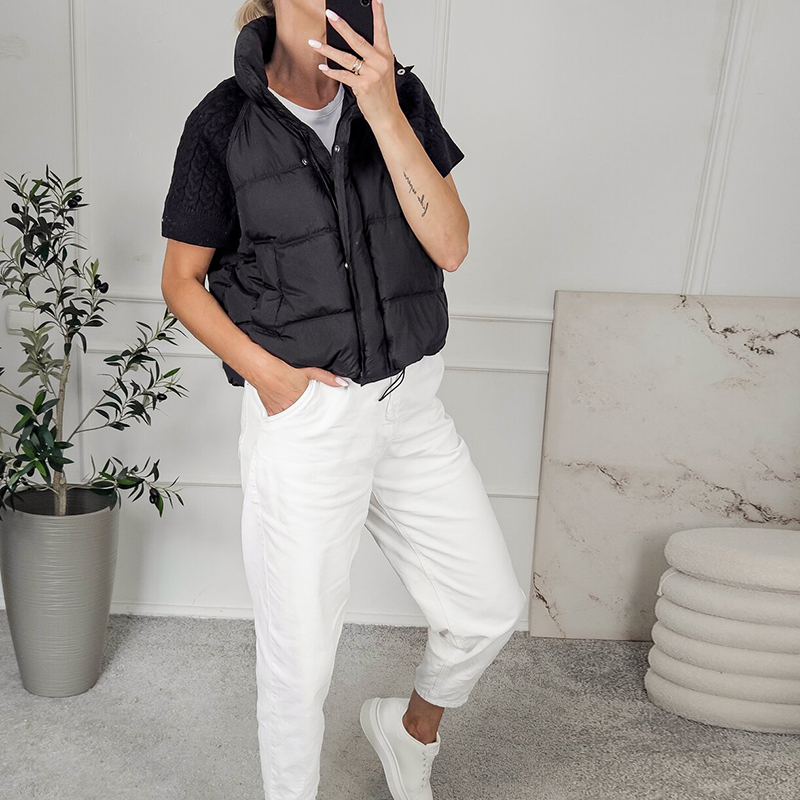 Damska elegancka krótka kamize – Puffer Vest Padded recenzja i cena