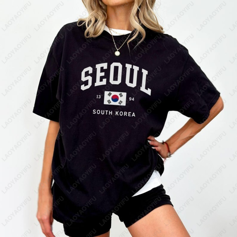 Koszulki unisex z flagą Korei  – Street Fashion Of Seoul recenzja i cena