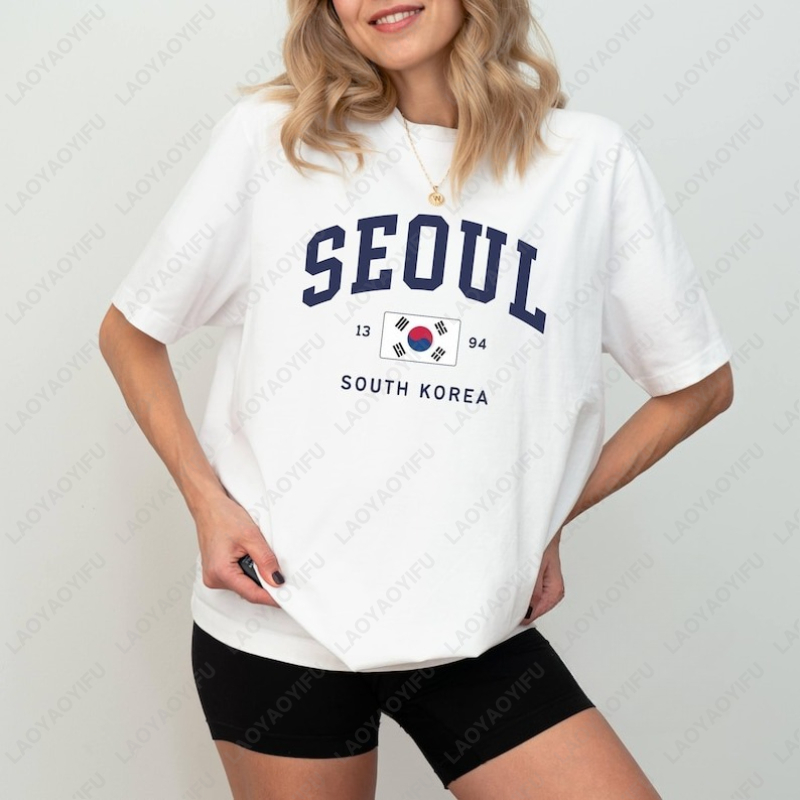 Koszulki unisex z flagą Korei  – Street Fashion Of Seoul recenzja i cena