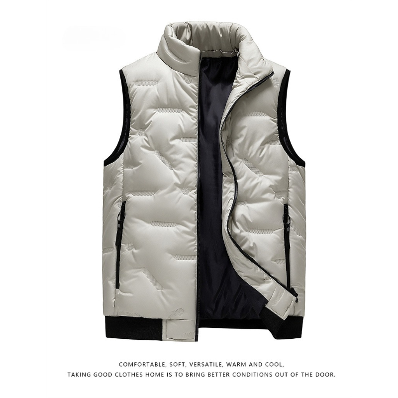Zimowe ciepłe męskie bezrękawn – Puffer Vest Padded recenzja i cena