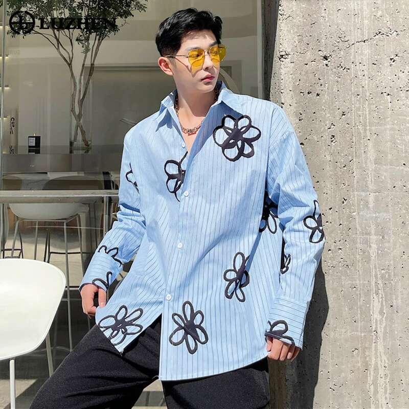 LUZHEN modna oryginalna koszul – Street Fashion Reviews recenzja i cena